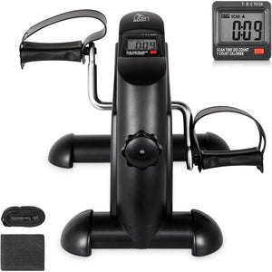 Uten Mini Exercise Bike, Under Desk Bike, Arm & Leg Peddler Machine with LCD Screen Displays, Portable Cycle