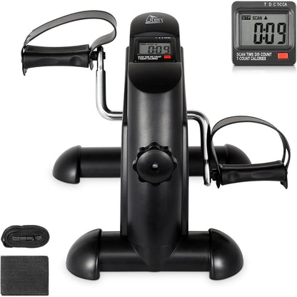 Uten Mini Exercise Bike, Under Desk Bike, Arm & Leg Peddler Machine with LCD Screen Displays, Portable Cycle
