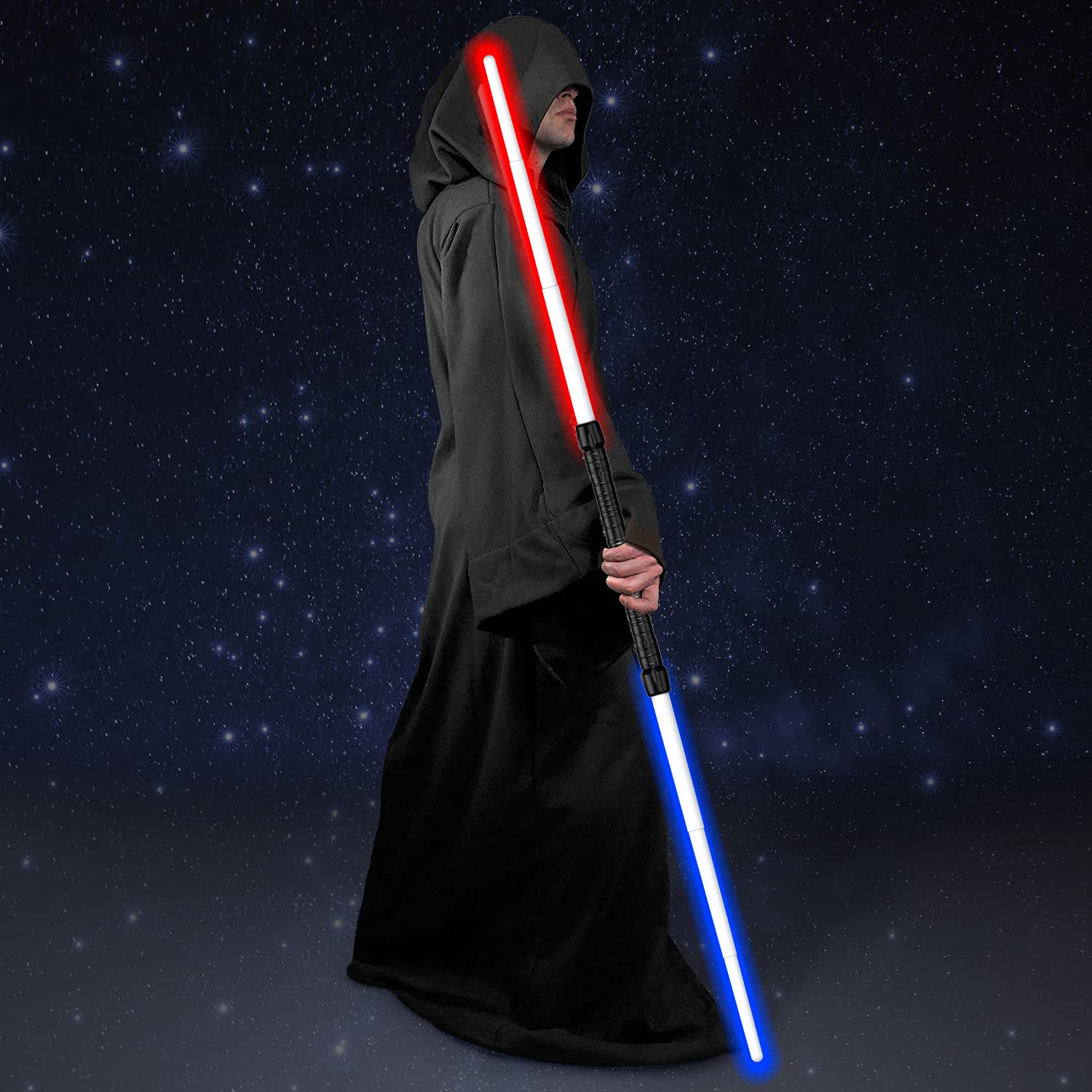Buy now Light Saber, Light Sabers for Kids with FX Sound, 2 in 1 Expandable Light Swords Gift Set for Birthday, Halloween Party, Galaxy War Fighters and Warriors at indiglob india