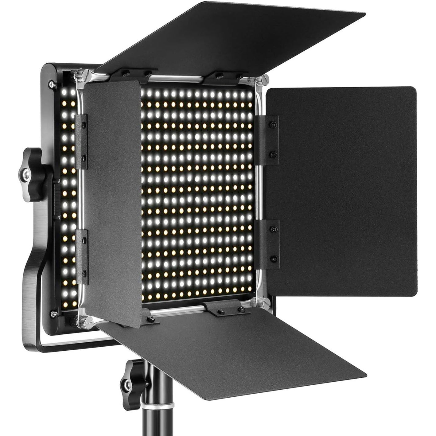 Neewer Professional Metal Bi-Color LED Video Light for Studio, YouTube, Product Photography, Video Shooting, Durable Metal Frame, Dimmable 660 Beads, with U Bracket and Barndoor, 3200-5600K, CRI 96+
