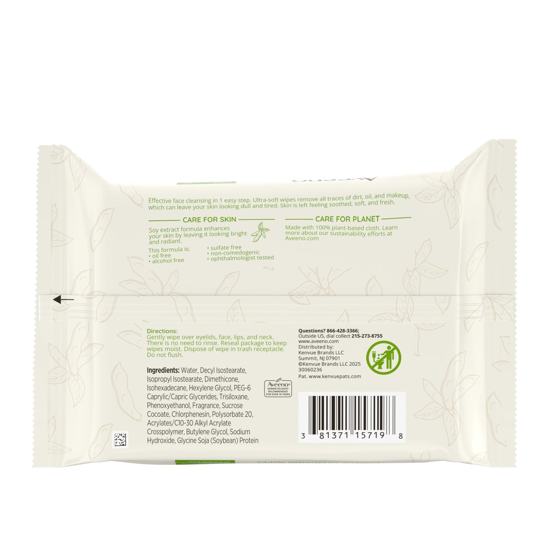 Buy now Aveeno Positively Radiant Alcohol Free Makeup Removing Face Wipes, Ultra Soft, Gentle, Non-Comedogenic Facial Cleansing Towelettes Leave Skin Feeling Clean & Soft, Sulfate Free, 25 ct at indiglob india