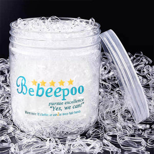 Clear Hair Elastics，BEBEEPOO 2500pcs Rubber Bands for Hair, Clear Mini Elastic Rubber Hair Bands, Small Hair Tties - STRONG - REUSEABLE - My Store