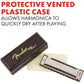 Buy now Fender Blues Deluxe Harmonica, Stocking Stuffers, Guitar Accessories, Pack of 7 with case (Keys C, G, A, D, F, E, B Flat) at indiglob india