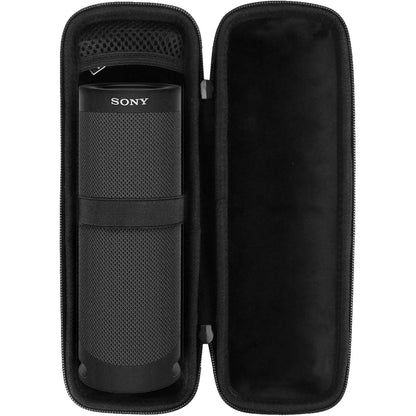 co2CREA Hard Travel Case Replacement for Sony SRS-XB100 SRS-XB12 SRS-XB13 Extra Bass Portable Bluetooth Speaker (Black Case + Inside Blue)