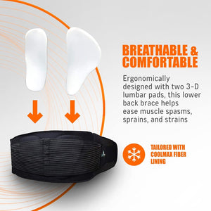 Back Brace for Lower Back Pain Lumbar Support Belt for Men and Women, Cooling Technology Orthopedic Back Support for Lower Back Pain Relief (Large)