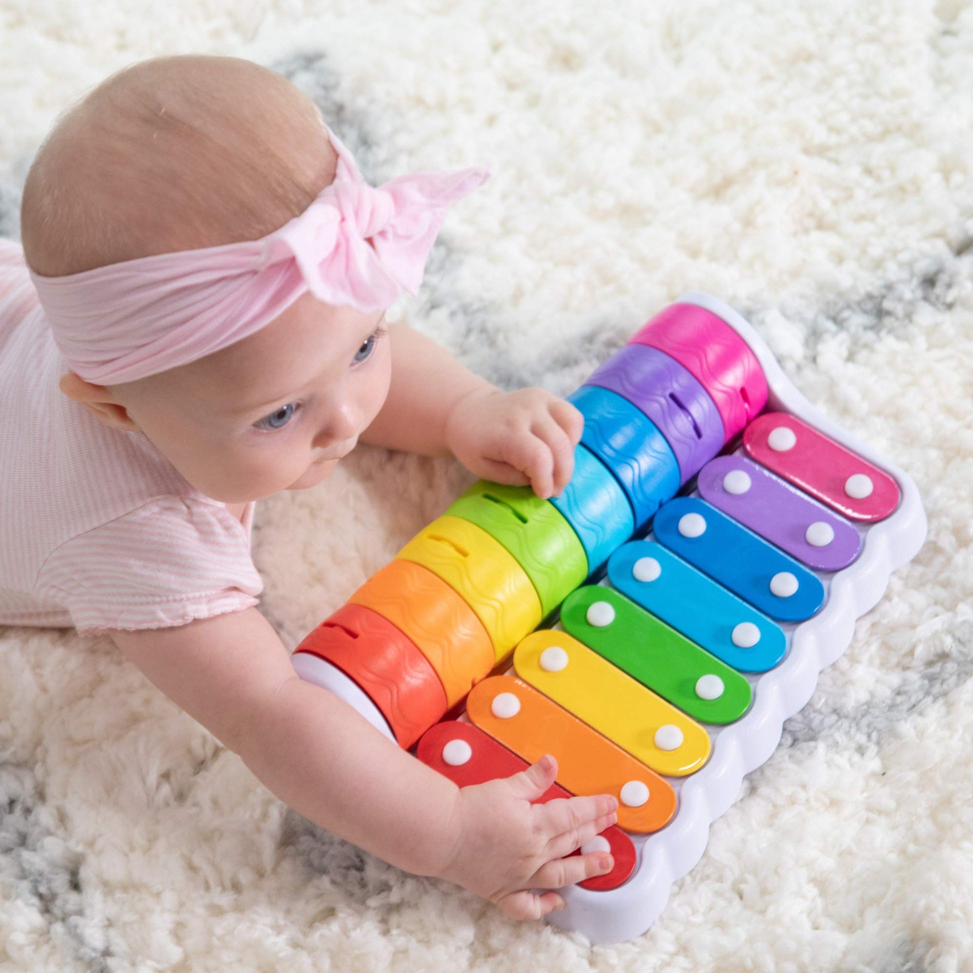 Buy now Fat Brain Toys Rock 'N Roller Piano - Musical Bells for Babies & Toddlers at indiglob india