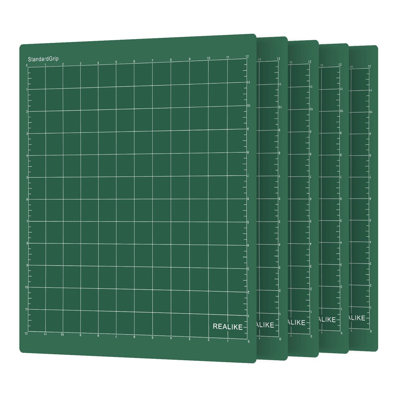 Buy now REALIKE 12x12 Cutting Mat Compatible with Cricut Maker 3/Maker 4/Maker/Explore 3/4/Air 2/Air/One(3 Mats), Gridded Adhesive Non-Slip Cut Mat for Crafts, Quilting, Sewing and All Arts (Variety) Green 12*12 (5 Mats) StandardGrip at indiglob india