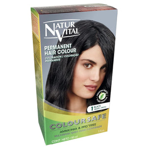 Permanent Hair Dye,Permanent Hair Color. Coloursafe, No Ammonia,Resorcinol,Parabens, or PDD. (~1 Black Hair)
