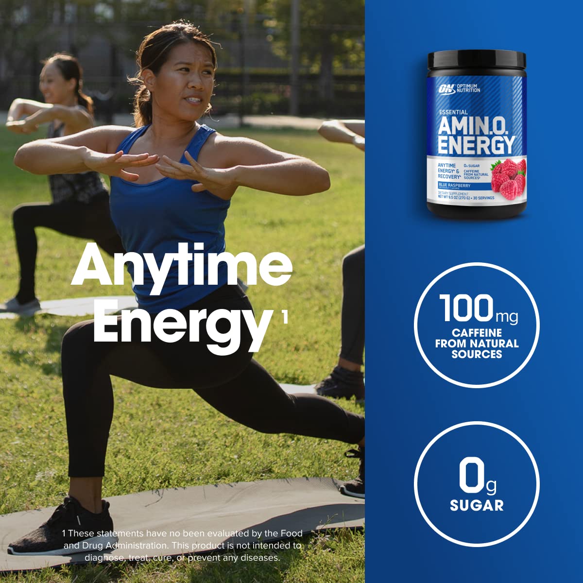 Buy now Optimum Nutrition Amino Energy - Pre Workout with Green Tea, BCAA, Amino Acids, Keto Friendly, Green Coffee Extract, Energy Powder - Blue Raspberry, 30 Servings (Packaging May Vary) at indiglob india