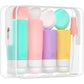 Morfone 16 Pack Travel Bottles Set for Toiletries, TSA Approved Travel Containers Leak Proof Silicone Squeezable Travel Accessories 2oz 3oz for Shampoo Conditioner Lotion Body Wash (BPA Free)