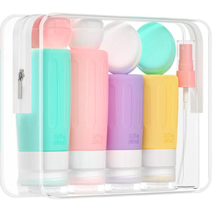 Morfone 16 Pack Travel Bottles Set for Toiletries, TSA Approved Travel Containers Leak Proof Silicone Squeezable Travel Accessories 2oz 3oz for Shampoo Conditioner Lotion Body Wash (BPA Free)