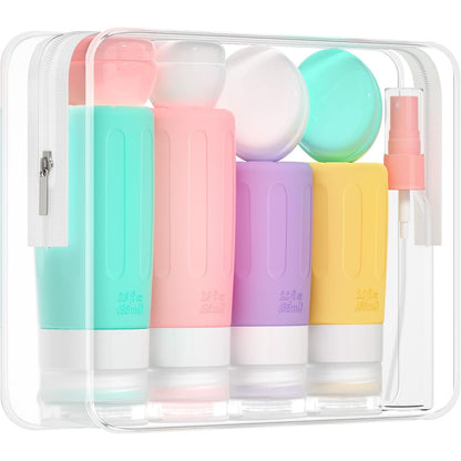 Morfone 16 Pack Travel Bottles Set for Toiletries, TSA Approved Travel Containers Leak Proof Silicone Squeezable Travel Accessories 2oz 3oz for Shampoo Conditioner Lotion Body Wash (BPA Free)