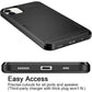 Vofolen Compatible with iPhone 12 Mini Case 5G Wallet Cover Credit Card Holder Slot Sliding Door Hidden Back Pocket Anti-Scratch Dual Layer Protective Shell Compatible with iPhone 12 Mini Black