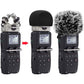 ChromLives Windscreen Microphone Wind Muff, Foam Wind Screen Wind Cover Compatible with Zoom H5 H6 Portable Handy Recorder Furry & Foam 2Pack