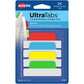 Avery Margin Ultra Tabs, 2.5" x 1", 2-Side Writable, Assorted Colors, 24 Repositionable Page Tabs (74768)