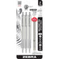 Zebra Pen F-701 Retractable Ballpoint Pen, 0.8mm Fine Point, Stainless Steel Barrel, Ideal for Office Supplies, School Supplies & Teacher Supplies, Black Ink, 1-Pack (29411)