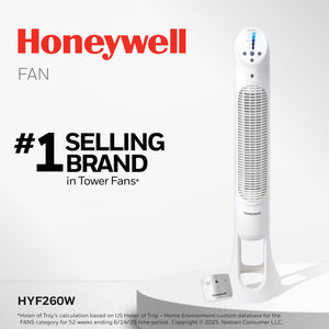 Buy now Honeywell QuietSet Whole Room Oscillating Tower filter Fan with Remote, White, HYF260 at indiglob india