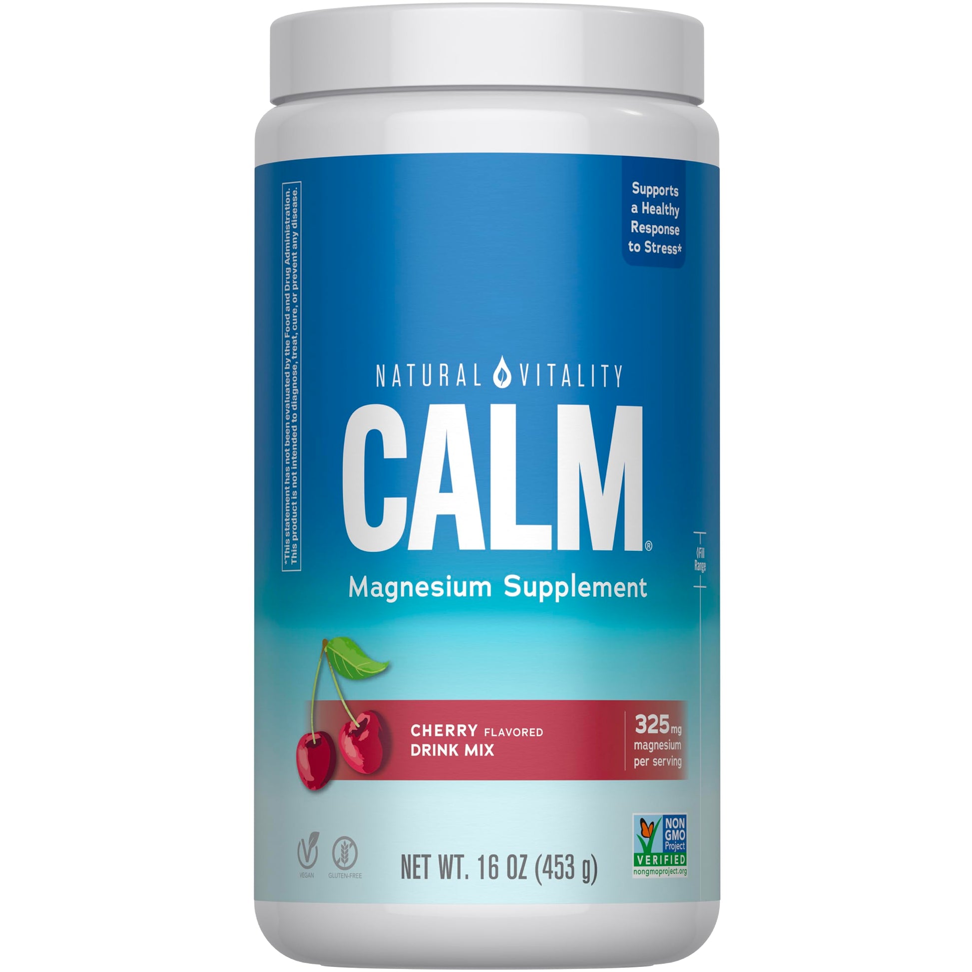 Buy now Natural Vitality Calm Magnesium 16 oz Powder | Relaxing Drink Mix | Cherry Flavored Supplement | 325mg Per Serving | Non-GMO, Gluten-Free & Vegan at indiglob india