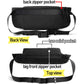Large Waterproof Black Waist Bag Fanny Pack For Men Women Belt Bag Pouch Hip Bum Chest Bags with Adjustable Strap, Premium Lightweight Fanny Pack For Gym Fitness Workout Travel Work Commuting