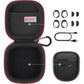 BOVKE Carrying Case for Bose QuietComfort II, QC 2, Ultra, and Open Earbuds Wireless Headphones - Pocket for Cables and Eartips, Black+Black (Case Only)