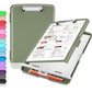 Buy now Sooez Clipboard with Storage, Clip Board 8.5 x 11 with Pen Holder, Plastic Organization Case Box for Letter Legal A4 Size Paper, Low Profile Clip, Nurses Teachers Must Haves, School & Office Supplies Sage Green at indiglob india