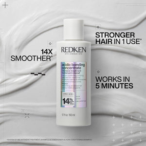 Redken Acidic Bonding Concentrate Treatment For Damaged Hair Repair - Deep Conditioning Intensive Mask, Provides Smoother & Stronger Hair