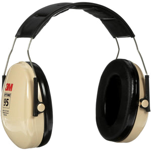 3M PELTOR Hearing Protection Optime 95 Earmuffs, Adjustable Earcups, E-A-Rfit Compatible, Stainless Steel