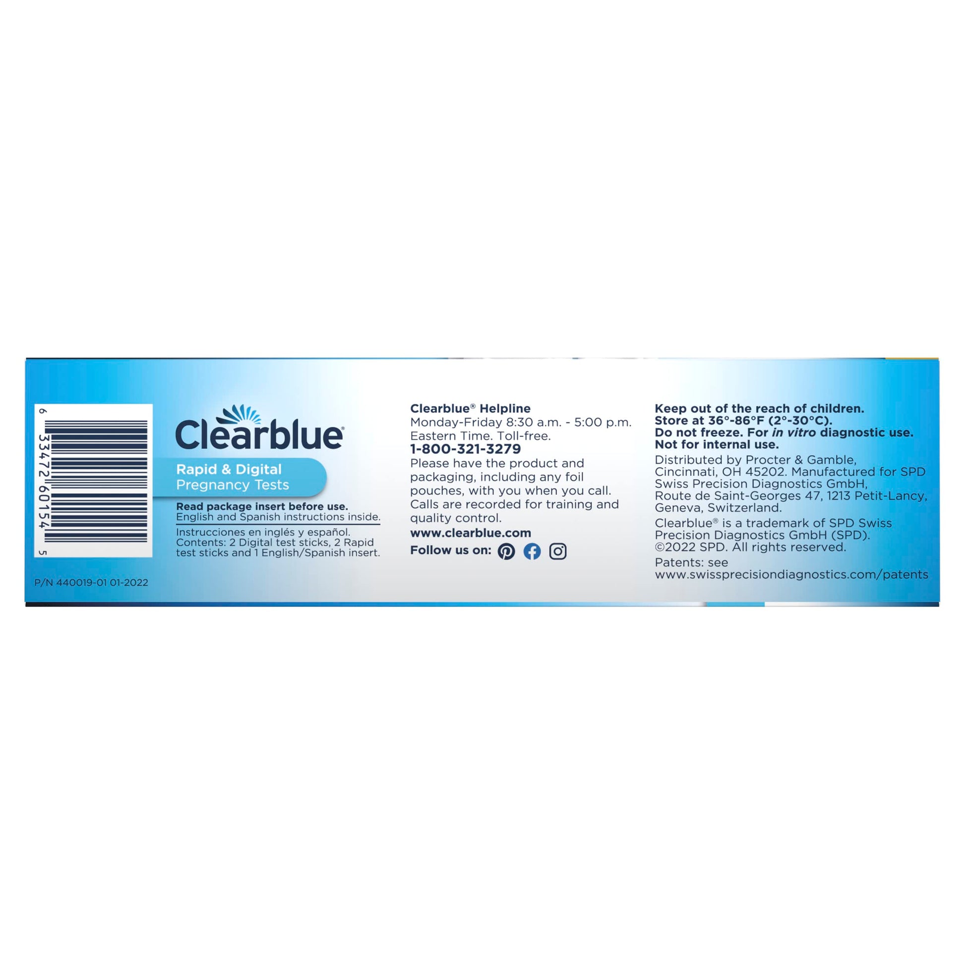 Buy now Clearblue Pregnancy Test Combo Pack, 4ct - Digital with Smart Countdown & Rapid Detection - Value Pack at indiglob india