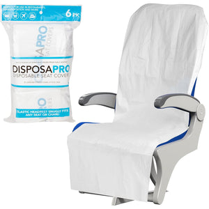 Buy now Disposable Airplane and Public Seat Covers (6 pack) - Individually Wrapped Travel Ready Protector Covers seats in Planes, Restaurants, Public Transportation, and More! - Fits Snugly Over ANY Seat at indiglob india