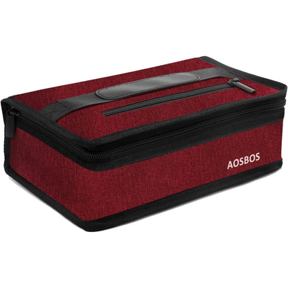 Aosbos Small Insulated Lunch Bag - Compact Lunch Box for Portion Control, Work & Office, Grey