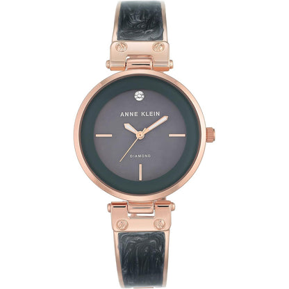 Anne Klein Women's Genuine Diamond Dial Bangle Watch