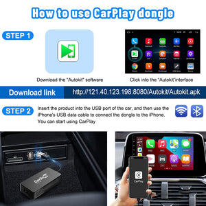 Buy now CarlinKit Wired CarPlay Dongle Android Auto for Car Radio with Android System Version 4.4.2 and Above, Install The AutoKit App in The Car System, Dongle Connect The Car's AutoKit App to get CarPlay at indiglob india