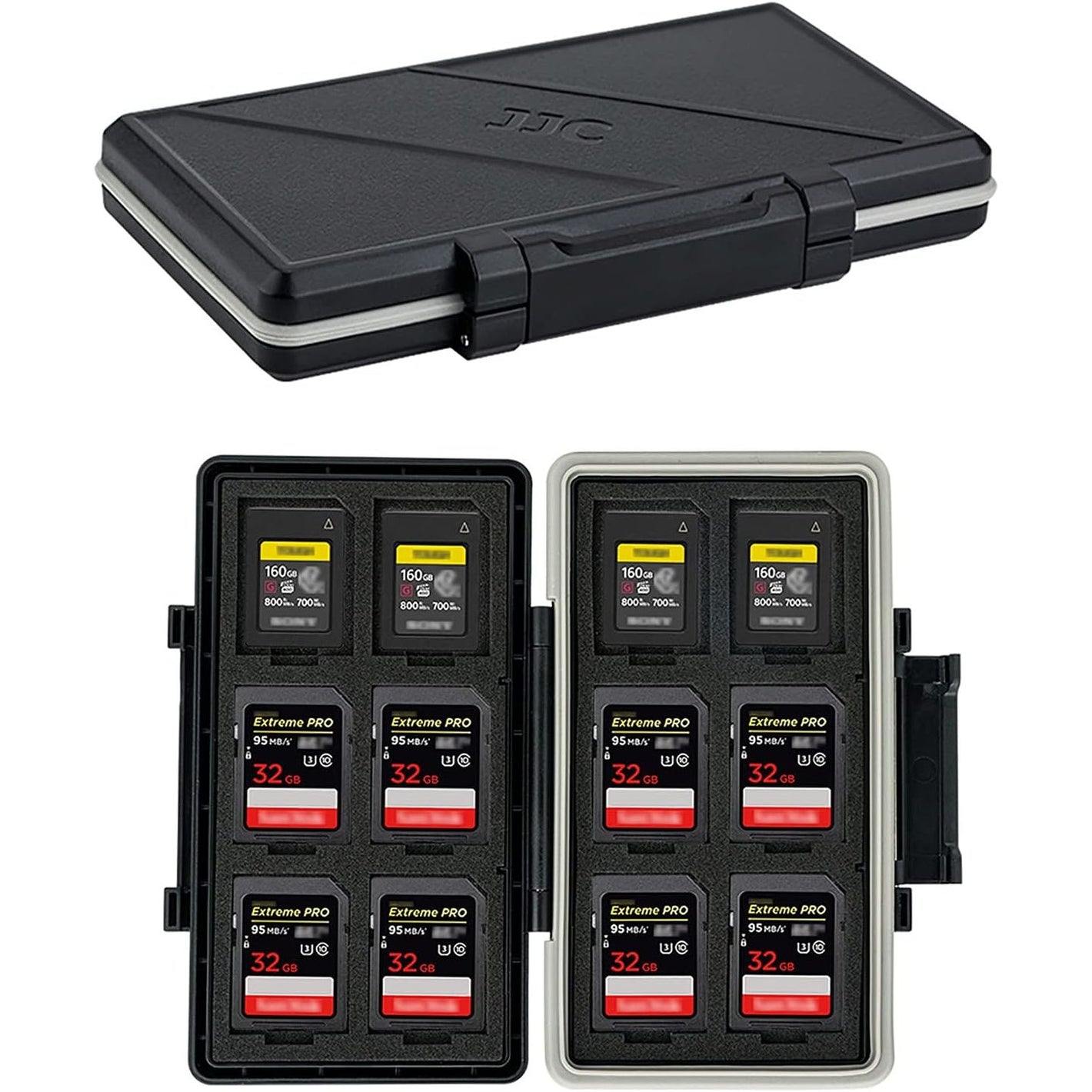 CFexpress Type A Card SD Card Holder Case Storage, Water-Resistant Shockproof Memory Card Organizer Box for 12 SD Card, 12 CFexpress Type-A Card for Sony A7RV A7SIII A7IV A7R5 A1 A9M3 FX3 FX6 FX30 FR7