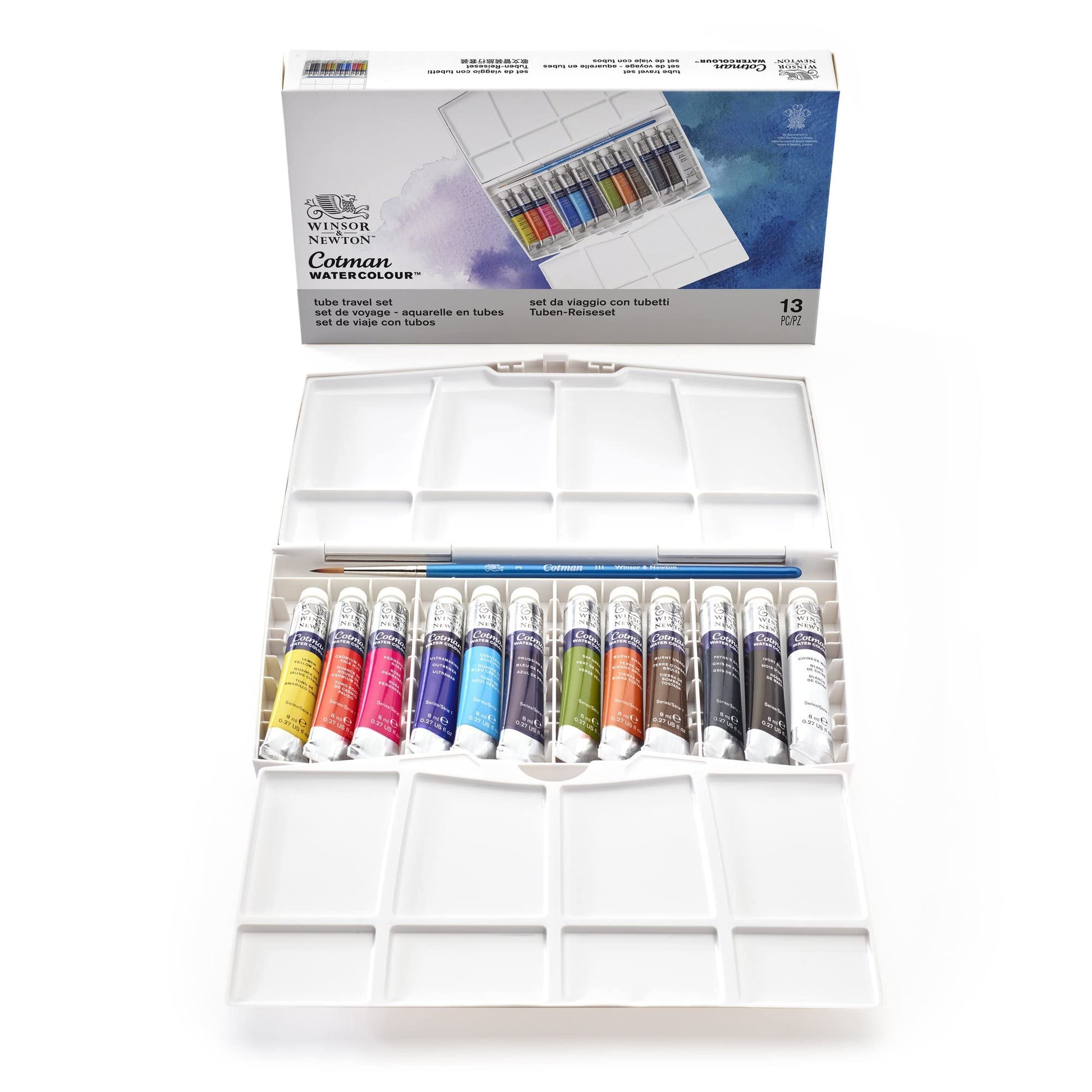 Buy now Winsor & Newton Cotman Watercolor Paint Set, Field Pocket Set, 12 Half Pan w/ Brush, Sponge, Bottle at indiglob india