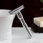 MERKUR FUTUR 701 Adjustable Double Edge Safety Razor - Bright Chrome | Adjustable Razor With Dial | Made in Germany | Plastic-Free | Snap-On Cap Design | Straight Bar