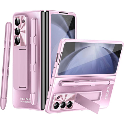 Designed for Samsung Galaxy Z Fold 5 Case with S Pen & Kickstand & Front Screen Protector Luxury Phone Cover Case for Galaxy Z Fold 5 (2023), Black