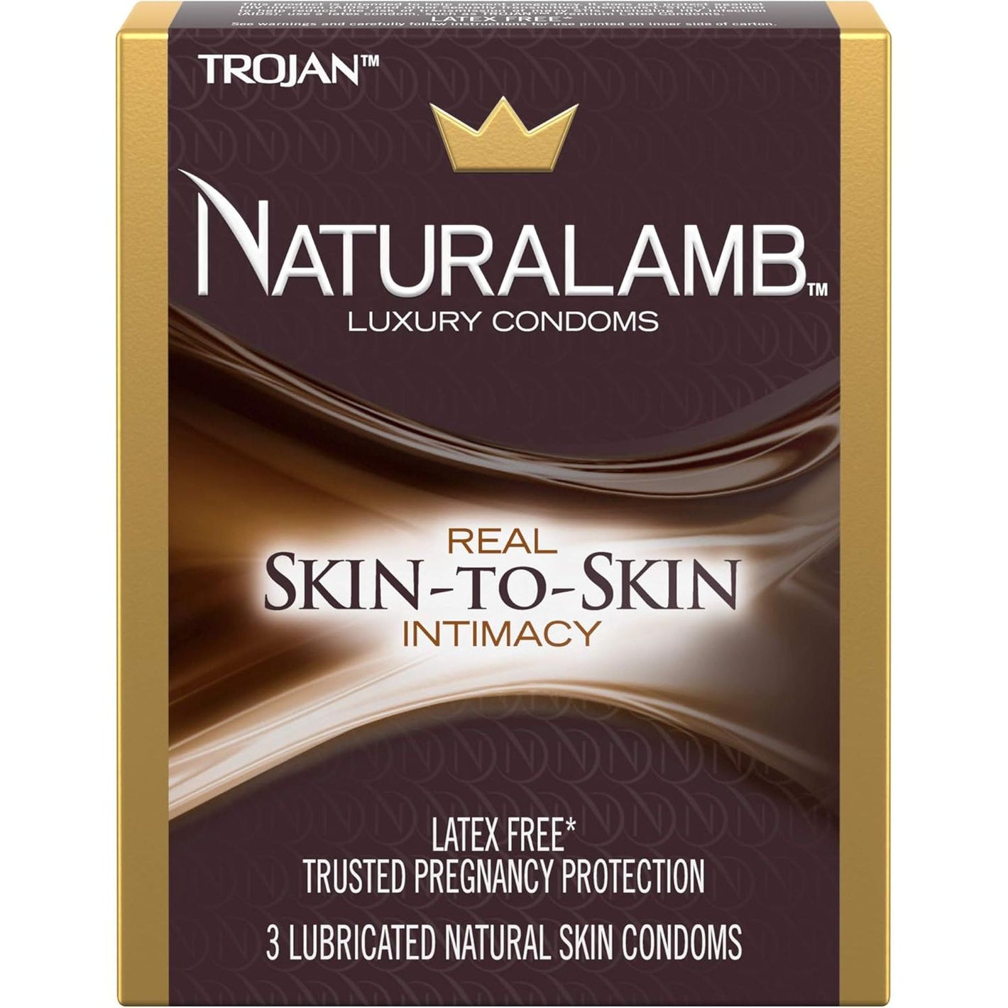 Trojan NaturaLamb Latex Free Luxury Condoms, 3 Count (Pack of 1)