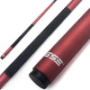 GSE Games & Sports Expert 58" 2-Piece Fiberglass Graphite Composite Billiard Pool Cue Sticks (Several Colors Available, Weight from 18oz, 19oz, 20oz, 21oz) - Matte Red