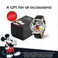 Amazon.com: Disney Mickey Mouse Adult Vintage Articulating Hands Analog Quartz Watch, Silver, Silver, Black : Clothing, Shoes & Jewelry