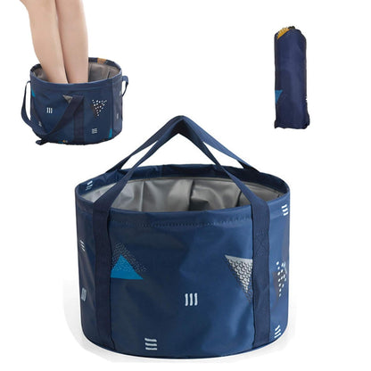 14L Collapsible Foot Soaking Bath Basin Bag with Handles for Kids, Portable Pedicure Feet Spa Bucket Tub for Travel Camping