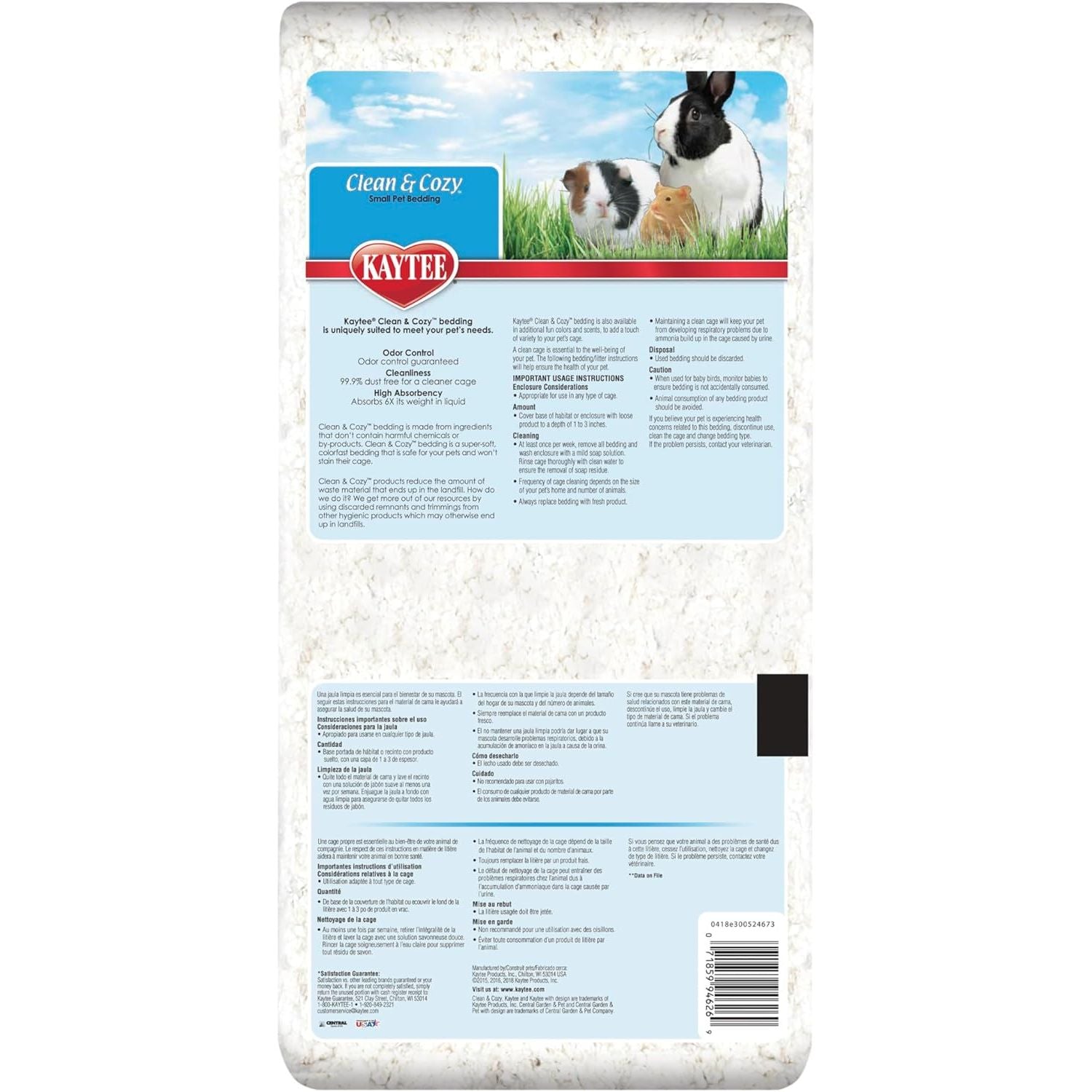 Buy now Kaytee Clean & Cozy White Paper Bedding, Made for Small Animals, 24.6 Liters at indiglob india