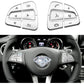 Moonlinks Steering Wheel Button Covers Trim Stickers Compatible with Mercedes Benz A B GLA CLA GLS GLE CLS SL Class,Steering Wheel Button lnner Decoration Sticker 12PCS,Chromed-Silver(Model B)