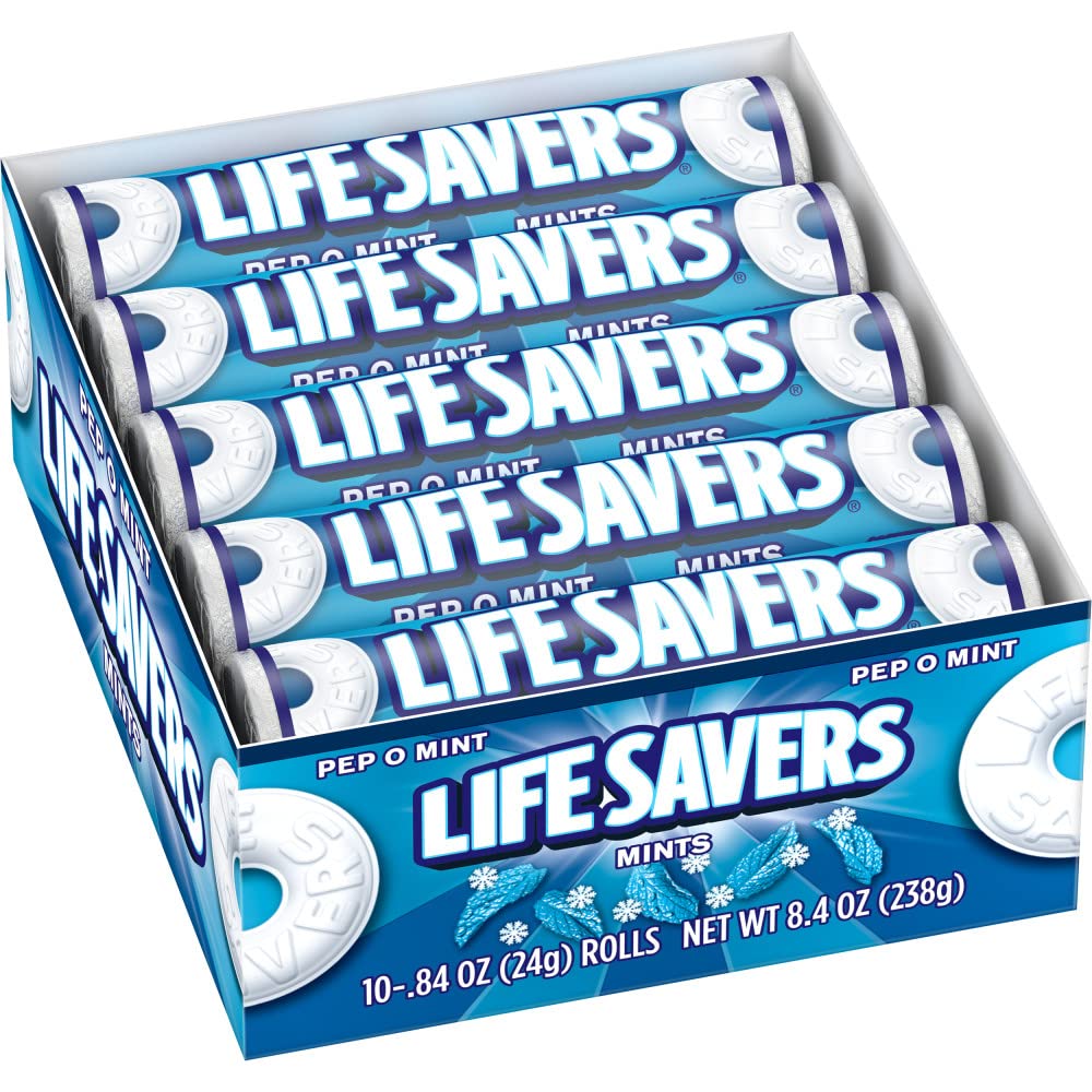 Buy now LIFE SAVERS Mints Wint-O-Green Hard Candy Bulk Mints, Hard Candies, Individually Wrapped Single Rolls, .84 Ounce, 20 Count Box at indiglob india