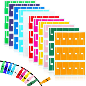 11 Colors Waterproof Wire Labels, 11 Sheet 330Pcs Writable Cord Labels, Self Adhesive Cable Tags for Wire Management, Cable Name Tags for Electronics Laser Printer Computer Cord - My Store