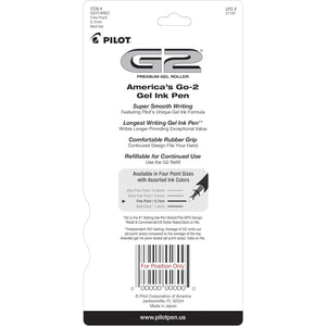Pilot G2 Premium Gel Roller Pens, Fine Point 0.7 mm, Red Pens, Pack of 4 - Ideal for School, Journaling & Office Writing