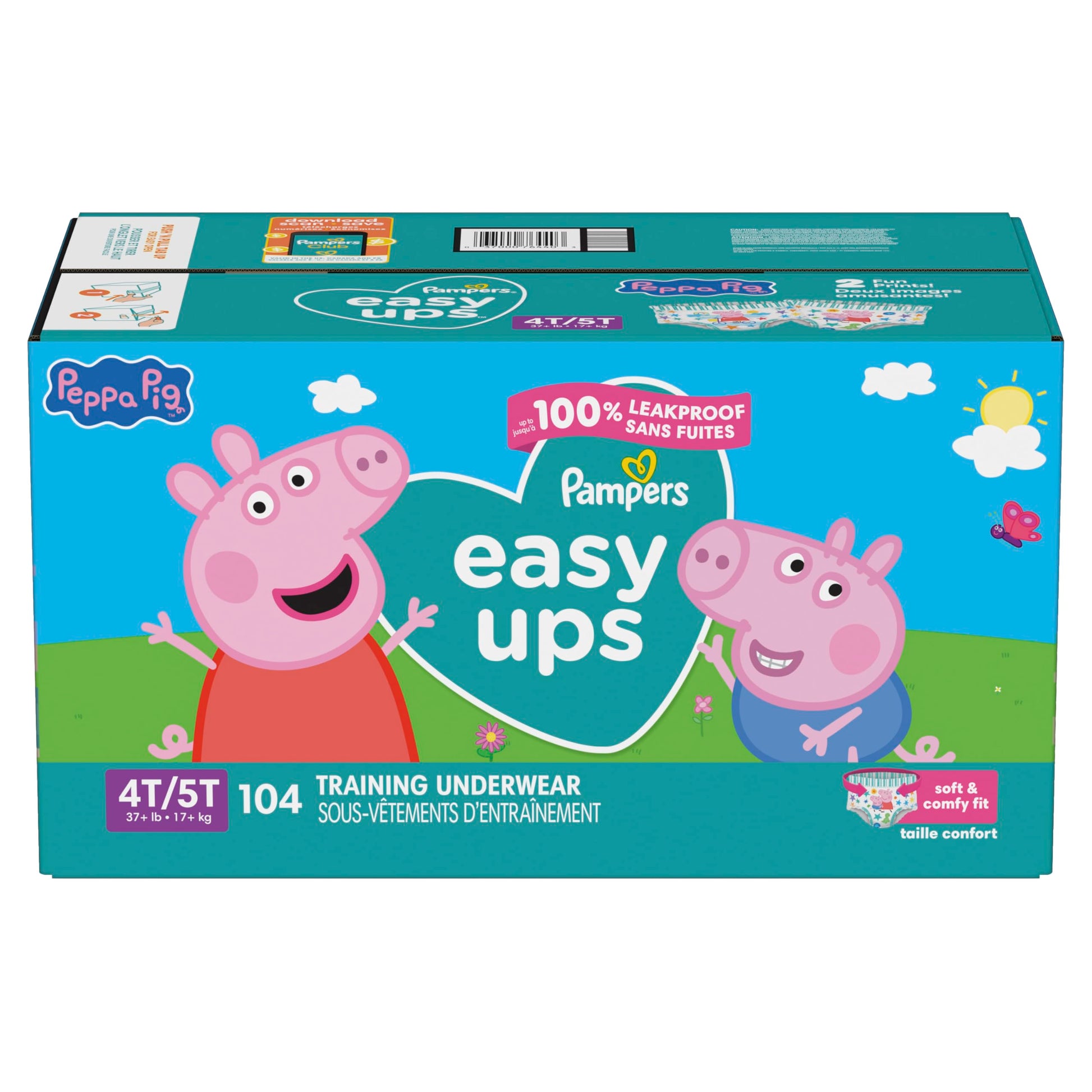 Buy now Pampers Training Pants - Easy Ups Girls & Boys - Size 3T-4T, 22 Count, Peppa Pig Underwear (Packaging May Vary) at indiglob india