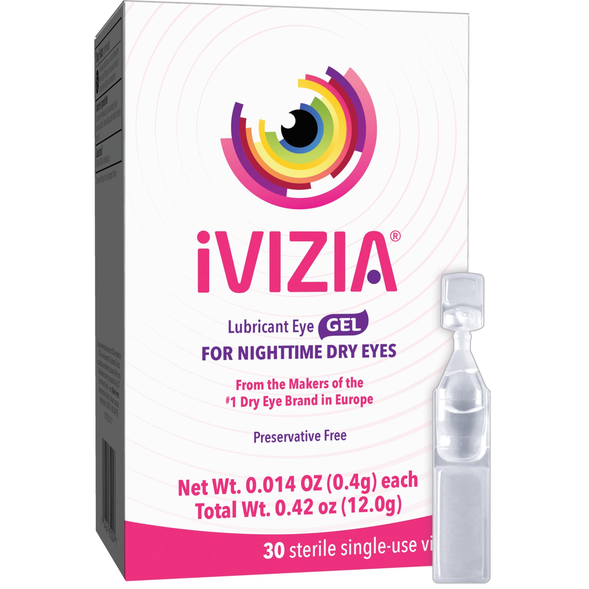Buy now iVIZIA Sterile Lubricant Eye Drops for Dry Eyes, Preservative-Free, Moisturizing, Dry Eye Relief, Contact Lens Friendly, 0.16 fl oz Bottle Packaging May Vary Severe Nighttime Gel at indiglob india