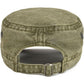 VOBOOM Washed Cotton Military Cadet Army Caps Unique Design Vintage Flat Top Hat
