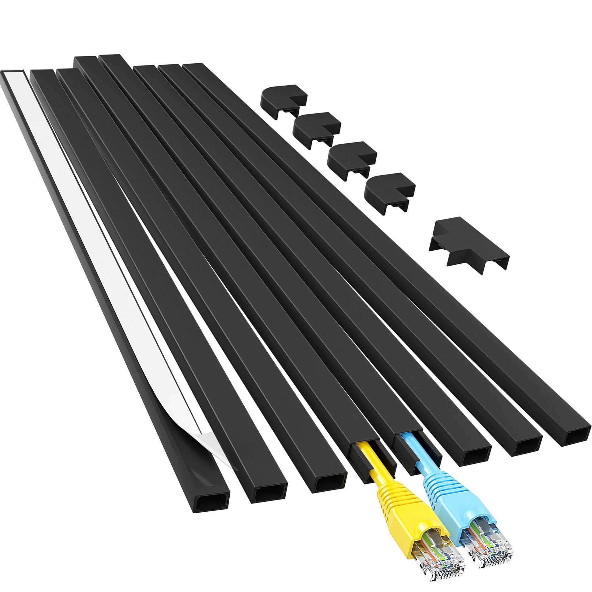 Buy now Yecaye Cord Hider, 113in One-Cord Cable Concealer, Cord Covers for Wires on Wall, Easy Install Cable Management Kit for 2 Small Wires, Cables Raceway Home Office, W0.59in H0.4in, White at indiglob india