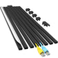 Buy now Yecaye Cord Hider, 113in One-Cord Cable Concealer, Cord Covers for Wires on Wall, Easy Install Cable Management Kit for 2 Small Wires, Cables Raceway Home Office, W0.59in H0.4in, White Small Black at indiglob india